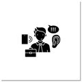 Active listening glyph icon Royalty Free Stock Photo