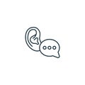 Active listening icon. Monochrome simple sign from critical thinking collection. Active listening icon for logo Royalty Free Stock Photo