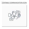 Active listening line icon Royalty Free Stock Photo