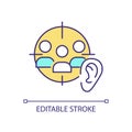 Active listening RGB color icon Royalty Free Stock Photo