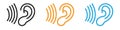 Active listening vector logo set collection for web app ui