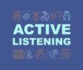 Active listening word concepts banner