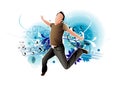 Active man jumping Royalty Free Stock Photo