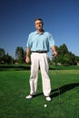 Active Mature Man Golfer