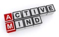 Active mind word blocks Royalty Free Stock Photo