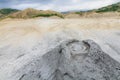 Active muddy volcanoes national reservation. View with erupting