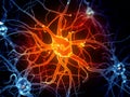 An active nerve cell Royalty Free Stock Photo