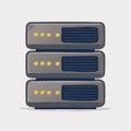 Active Network Server Rack Illustration Royalty Free Stock Photo