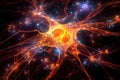 Active neuron synapse. Generative AI