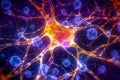 Active neuron synapse. Generative AI