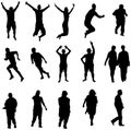 Active people silhouette