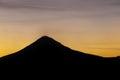 Active Popocatepetl Volcano Sunset, Mexico Royalty Free Stock Photo