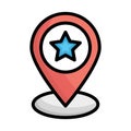 Active position, favorite location Vector Icon which can easily modify or edit
