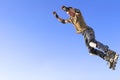Active roller boy jumping Royalty Free Stock Photo