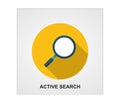 Active Search flat icon Vector