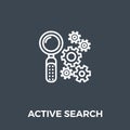 Active search Icon Vector.