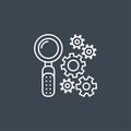 Active Search Related Vector Line Icon