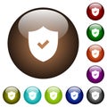Active security color glass buttons