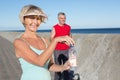 Active senior couple out for a jog Royalty Free Stock Photo