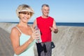 Active senior couple out for a jog Royalty Free Stock Photo