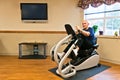 Active Senior Exercising in Gym Royalty Free Stock Photo