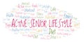 Active Senior Lifestyle word cloud