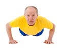 Active senior man. Push Ups Royalty Free Stock Photo