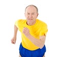 Active senior man. Run Royalty Free Stock Photo