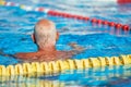 Active senior swimming