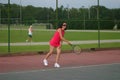 active senior tennis player Royalty Free Stock Photo