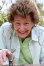 Active Senior At Water Fountain Royalty Free Stock Photo