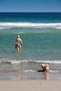 Active senior woman going for swim Royalty Free Stock Photo