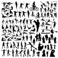 Active Silhouettes Royalty Free Stock Photo