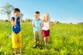 Active soaked kids Royalty Free Stock Photo