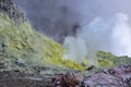 Active steam vents on White Island, New Zealand`s most active cone volcano