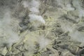 Active sulphur vents of Owakudani at Fuji volcano, Japan