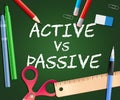 Active Versus Passive Words Represent Proactive Strategy 3d Illustration