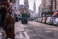 Active and vibrant urban scene featuring the bustling cityscape of London, England.