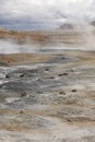 Active volcanic zone. Geothermical vents. Iceland Royalty Free Stock Photo