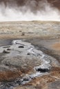 Active volcanic zone with Geothermical vents in Iceland Royalty Free Stock Photo