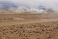 Active volcanic zone with Geothermical vents in Iceland