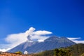 Active volcano Fuego erupting & Acatenango volcano, Guatemala