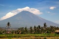 Panorama of volcano Gunung Agung in Bali.