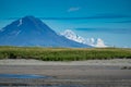 Active volcano on Katmai National Park in Alaska