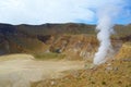 Active volcano Mount Egon with a caldera and sulfuric gasses coming from within the volcano on East Nusa Tenggara, Flores,