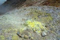 Active volcano Mount Egon with a caldera and sulfuric gasses coming from within the volcano on East Nusa Tenggara, Flores, Royalty Free Stock Photo