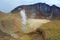 Active volcano Mount Egon with a caldera and sulfuric gasses coming from within the volcano on East Nusa Tenggara, Flores, Royalty Free Stock Photo