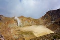 Active volcano Mount Egon with a caldera and sulfuric gasses coming from within the volcano on East Nusa Tenggara, Flores, Royalty Free Stock Photo