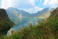 The active volcano Pinatubo and the crater lake, Philippines Royalty Free Stock Photo