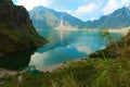 The active volcano Pinatubo and the crater lake, Philippines Royalty Free Stock Photo